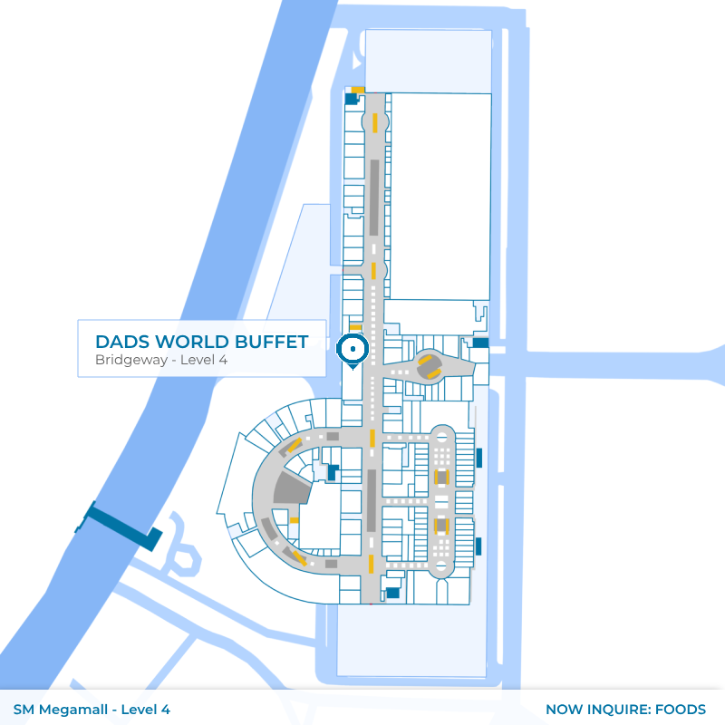 Map - Dads World Buffet - SM Megamall - Bridgeway - Level 4